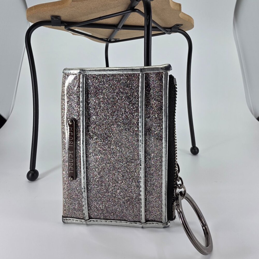Henri Bendel Silver Glitter Coin and Card Wallet - Picture 6 of 6